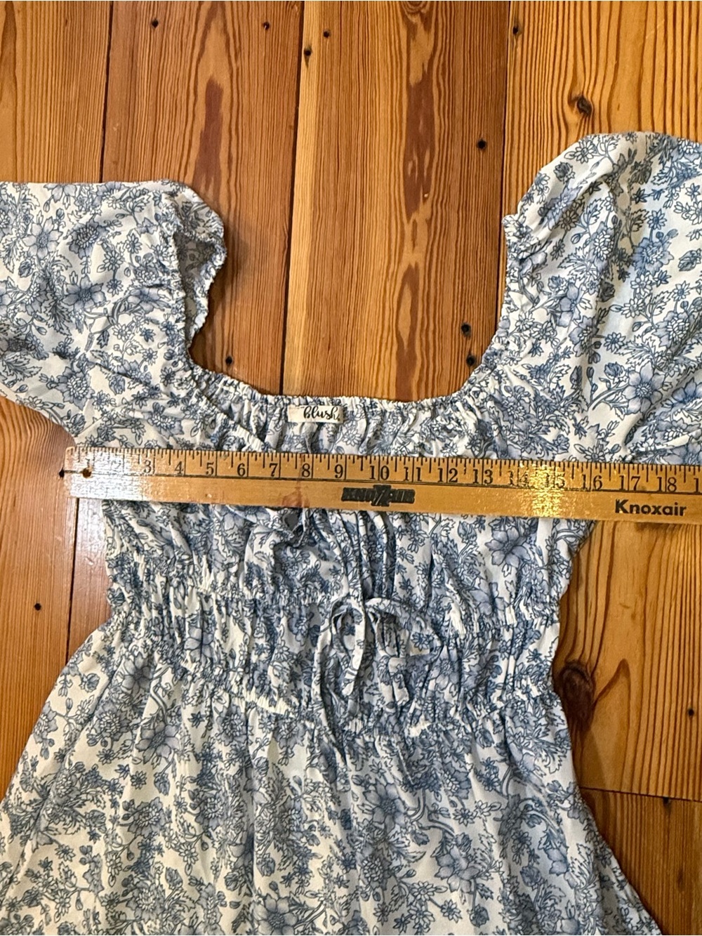 Blush Womens Milkmaid Babydoll Tiered Floral Midi Dress Medium Lightweight Flowy - Picture 12 of 14